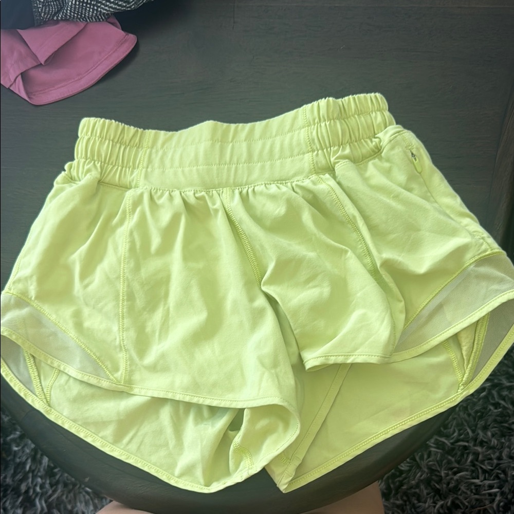 Women's Lime Green Athletic Shorts